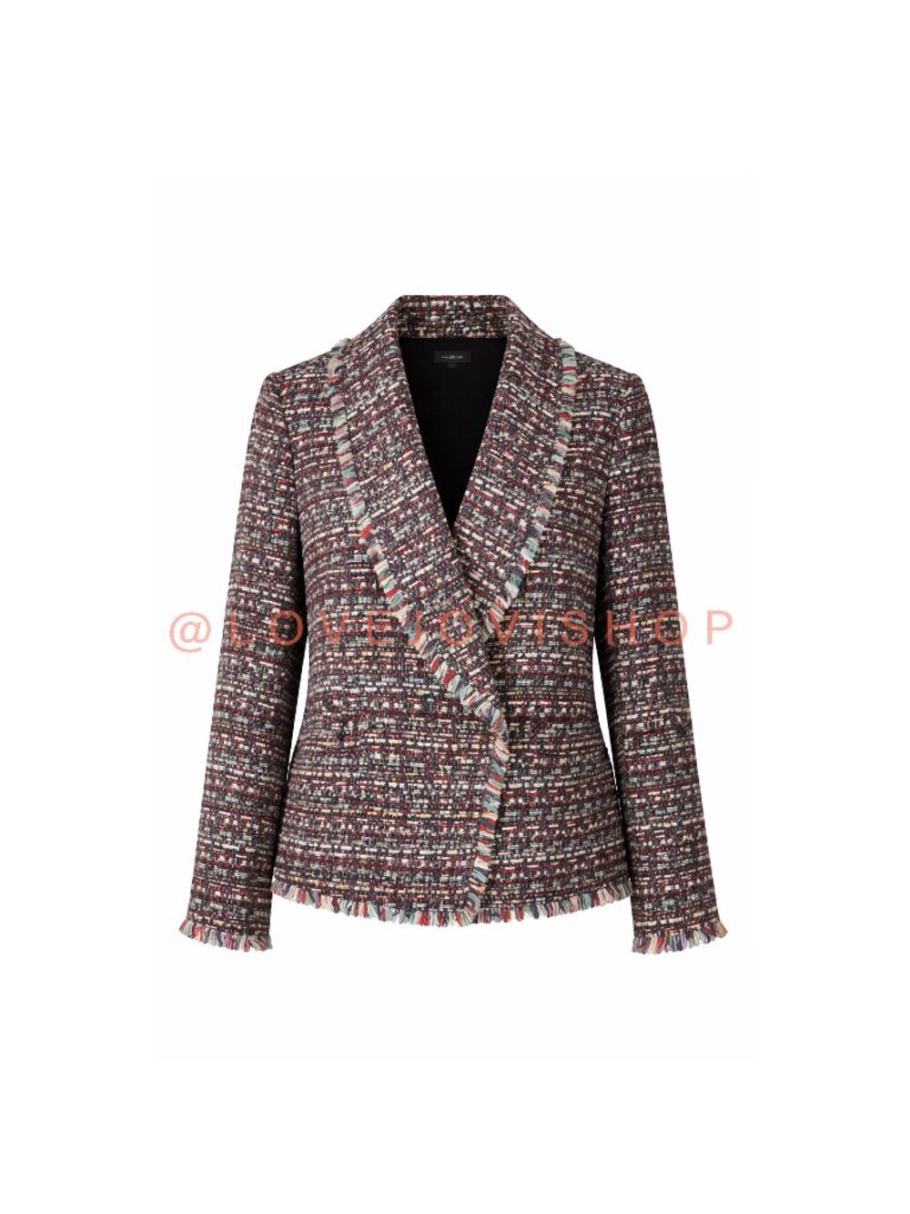 Halogen Tweed Black/Multicolor Paradise Blazer NWT